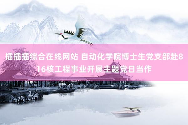 插插插综合在线网站 自动化学院博士生党支部赴816核工程事业开展主题党日当作