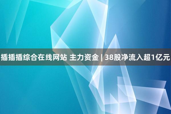 插插插综合在线网站 主力资金 | 38股净流入超1亿元