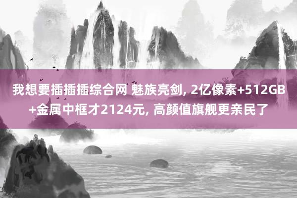 我想要插插插综合网 魅族亮剑， 2亿像素+512GB+金属中框才2124元， 高颜值旗舰更亲民了