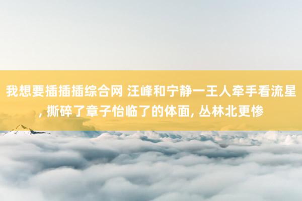 我想要插插插综合网 汪峰和宁静一王人牵手看流星， 撕碎了章子怡临了的体面， 丛林北更惨