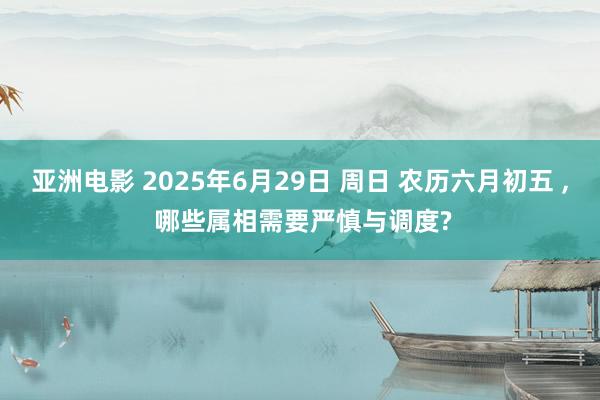 亚洲电影 2025年6月29日 周日 农历六月初五 ， 哪些属相需要严慎与调度?